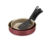 Imagem da oferta Kit de Frigideiras Funda Antiaderente 18 e 20cm C/ Espátula
