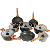 Imagem da oferta Jogo de Panelas 8 Peças Titanium Exclusive Antiaderente Ceramic Bkza by MTA - Conjunto de Panelas Fundo Triplo - 5mm de