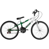Imagem da oferta ULTRA BIKE Bicicleta Bicolor Rebaixada Aro 24 18 Marchas Verde/Branco