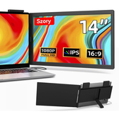 Imagem da oferta Armazém Brasil Extensor de tela portátil 14" 1080P Dual Screen Monitor portátil de rotação de 250 ° para laptop Tr