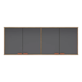 Imagem da oferta Armário Aéreo Suspenso 4 Portas Cinza Grafite Cozinha Industrial - Design Moderno Sofisticado E Funcional - Ideal Par