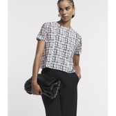 Imagem da oferta Blusa em Viscose com Recortes e Estampa Geométrica