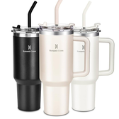 Imagem da oferta Romantic Crown Copo Térmico com Canudo Tampa e Alça 118L Copos Garrafas Termico para viagem vácuo dupla camada aço i