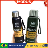 Imagem da oferta MODUS Garrafa Térmica De Água 1L/1,5L Litros Vacuum Inox com Bolsa Protetora