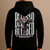 Imagem da oferta Moletom Canguru Blusa De Frio Algodão Estampado Masculino Confortável Inverno Blessed