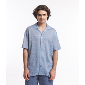 Imagem da oferta Camisa Manga Curta em Tricoline com Bordado Geométrico Tam G