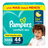Imagem da oferta Fralda Pampers Confort Sec Xxxg Com 44un