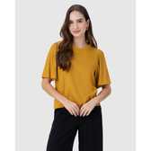 Imagem da oferta Blusa Feminina Manga Curta Godê Em Viscose Sarjada