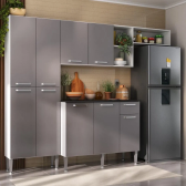 Imagem da oferta Armário Cozinha Modulada Completa Mp2933 multimóveis Br/cinza