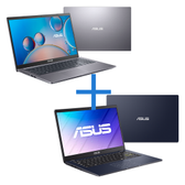 Imagem da oferta Notebook ASUS X515JA-BR2750 Cinza + Notebook ASUS E410MA-BV1871X Star Black