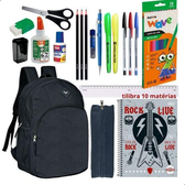 Imagem da oferta Kit Material Escolar Mochila Caderno Estojo Completo - Darujo