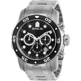 Imagem da oferta Relógio masculino Invicta Pro Diver 0069 aço inoxidável prateadopreto