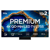 Imagem da oferta Smart TV TCL 75 Polegadas QLED Mini LED 4K C755 WiFi Bluetooth Google TV 144Hz VRR HDR10+ 75C755