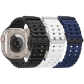 Imagem da oferta Pacote com 3 pulseiras oceânicas compatíveis com Apple Watch Ultra 2 de 49 mm 46 mm 45 mm 44 mm e 42 mm pulseira espor