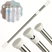 Imagem da oferta Varão Extensível Regulável para Cortina de Banheiro e Cozinha 70-120 cm - Suporte de Pressão Sem Furar em Alumínio