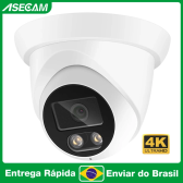 Imagem da oferta ASECAM 8MP 4K Câmera de Segurança IP Externa áudio POE Onvif AI Detecção Humana Visão Noturna Colorida Com Luz Dup