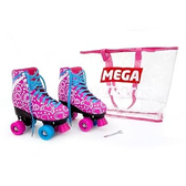 Imagem da oferta Patins Infantil Feminino 4 Rodas Roller Profissional Rosa Luna Ajustável CFreio