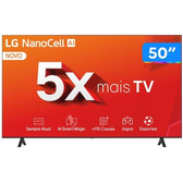 Imagem da oferta Smart TV 50" 4K LCD LED NanoCell LG 50NANO80TSA WebOS 24 Processador 5 Ger7 Wi-Fi e Bluetooth com Alexa 3 HDMI 2 USB