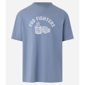Imagem da oferta Camiseta Relaxed com Estampa Foo Fighters e Mão de Esqueleto com Café - Tam PP