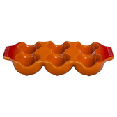 Imagem da oferta BANDEJA LE CREUSET PARA 6 OVOS EM CERÂMICA LARANJA 91049906090099