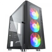 Imagem da oferta Gabinete Gamer SuperFrame Star Mid Tower Vidro Temperado M-ATX Black Sem Fonte Com 3 Fans
