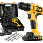 Imagem da oferta Furadeira Parafusadeira Sem Fio A Bateria Tb-12e 12v 38 10mm Com Maleta E Acessórios The Black Tools