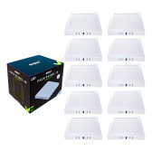 Imagem da oferta Kit 10 Painel Plafon Sobrepor Led 18w Quadrado 6500k Branco Frio - Easy