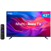 Imagem da oferta Smart TV FHD 43" Dled Wi-fi Multi Roku - TL056MOUT