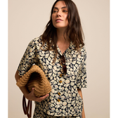 Imagem da oferta Camisa em Viscolinho com Estampa de Fundo do Mar