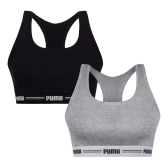 Imagem da oferta Kit 2 Top Academia Puma Treino Fitness Esportivo Algodão - Tam P