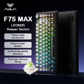 Imagem da oferta Teclado Mecânico Sem Fio AULA F75 MAX Tri-Modo Interruptor Reaper RGB Retroiluminado 75% Compacto Hot Swappable