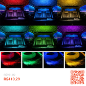 Imagem da oferta Teto Estelar de Fibra Óptica com Luz RGB 32W Luz Ambiente para Carro Sincronizada com Música com Aplicativo e Cont