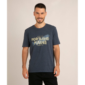Imagem da oferta camiseta comfort "portland maine" manga curta gola careca azul marinho
