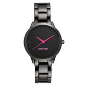 Imagem da oferta Nine West Relógio feminino com pulseira de metal Metálico roxo NW/2435PRGY