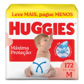 Imagem da oferta Fralda Descartável Huggies Máxima Proteção M - 172 Unidades