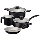 Imagem da oferta Conjunto de Panelas 4 Peças Antiaderente Turim Tramontina 20298/044 Preto