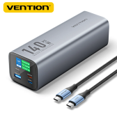 Imagem da oferta Vention Power Bank 27000mAh 140W PD Carregador rápido Banco de potência portátil para laptop Bateria sobressalente ex