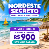 Imagem da oferta Pacote de Viagem Nordeste Secreto - 5 Noites, 1 Pessoa