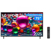 Imagem da oferta Smart TV 75" LG 4K Ultra HD UHD 75UA8550PSA webOS 25 7 AI Processor 4K Gen8 Alexa 3 HDMI 2 USB
