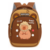 Imagem da oferta Mochila Escolar Infantil Desenho Capivara Passeio E Conforto Marrom Capivara Fantasia Cabeça