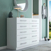 Imagem da oferta Cômoda Vitoria 10 Gavetas Branco - Panorama Móveis