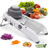 Imagem da oferta Lmetjma 18 tipos ajustável mandoline slicer aço inoxidável vegetal julienner ralador cebola batata slicer cortador kc