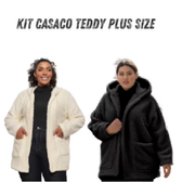 Imagem da oferta 2 Casaco Teddy Feminino Plus Size
