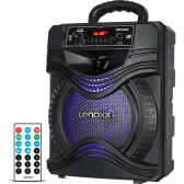Imagem da oferta Caixa de Som Portátil Lenoxx Bluetooth USB Sem Fio 120w Com Controle LED RGB - CA80A