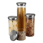 Imagem da oferta Conjunto 4 Potes Herméticos De Vidro Tampa Inox Electrolux
