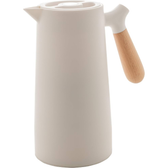 Imagem da oferta WOLFF - Garrafa Térmica de Plástico com Cabo de Madeira Nórdica 1L Branca - Mesa Posta - Itens Para Casa - Utensílio