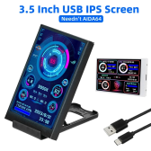 Imagem da oferta IPS Tipo C Tela Secundária para Computador CPU GPU RAM Display HDD 320x480 USB Monitor LCD Livremente AID