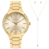 Imagem da oferta Kit Relógio Condor Feminino Analógico Dourado Copc21ara/k4x