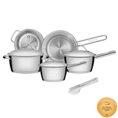 Imagem da oferta Jogo de Panelas Tramontina Aço Inox Allegra 5 Peças Fundo Triplo + Pegador de Massa