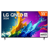 Imagem da oferta Smart TV 55" 4K QNED LG WebOS 24 Processador 5 Ger7 Wi-Fi Bluetooth - 55QNED80TSA
